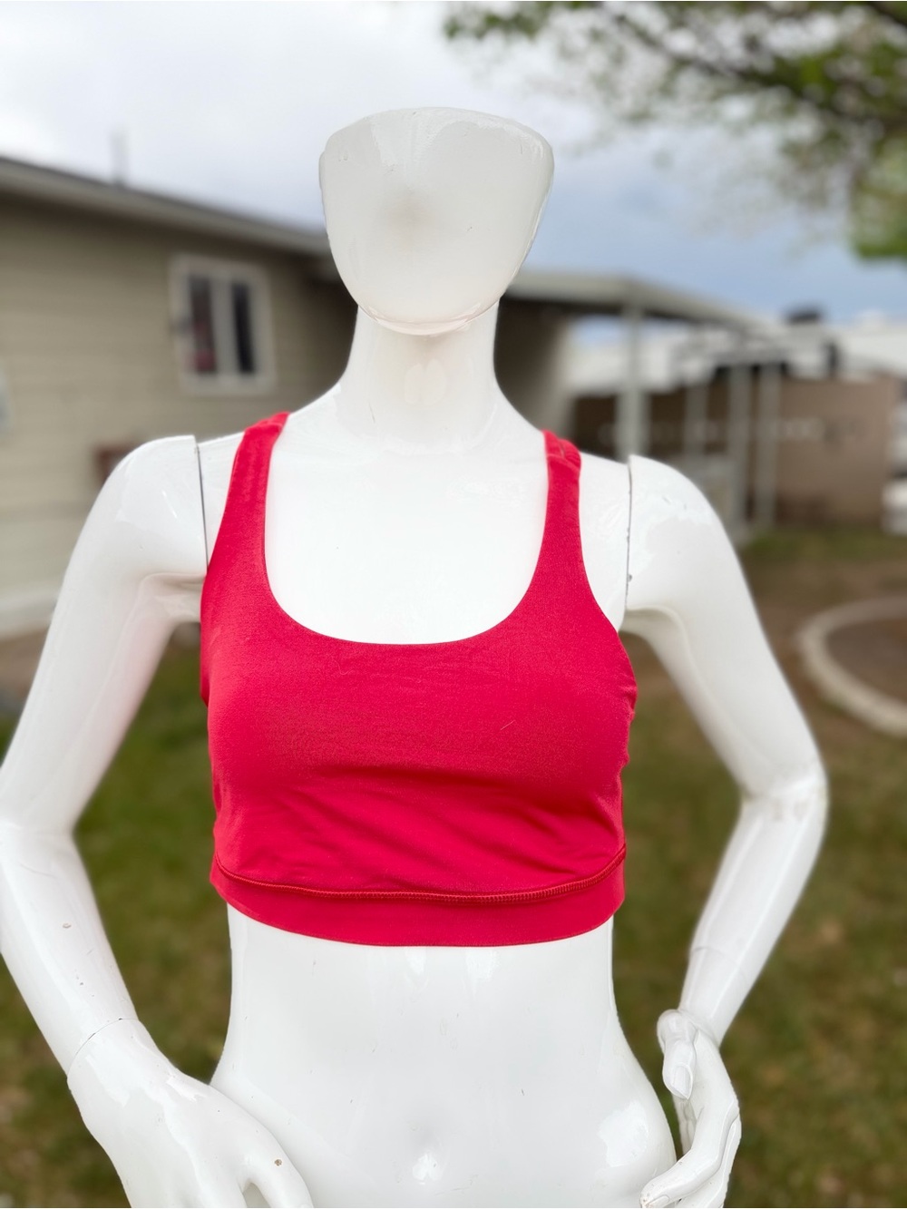 lululemon athletica Hot Pink Scoop Neck Crop Sports Bra